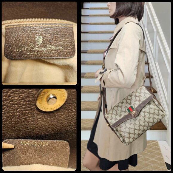 Gucci Web Sherry Line PVC Shoulder Bag - Picture 3 of 17